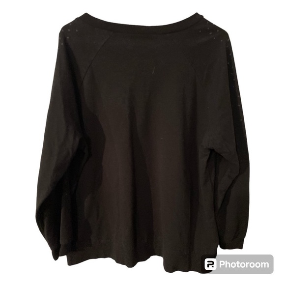 Retrology Women’s Plus Size 2X Black Long Sleeve Shirt - Picture 3 of 3